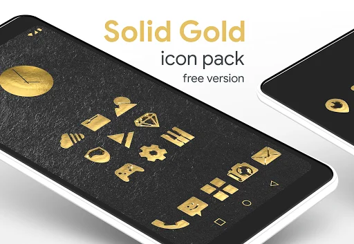 Solid Gold Icon Pack ডাউনলোড করুন – সেরা ৩ডি গোল্ড আইকন - Screenshot 1
