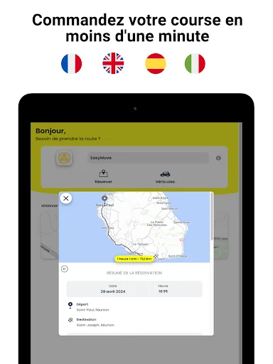 EasyMove VTC/Taxi à La Réunion ডাউনলোড করুন – সেরা প্রাইভেট ড্রাইভার - Screenshot 6