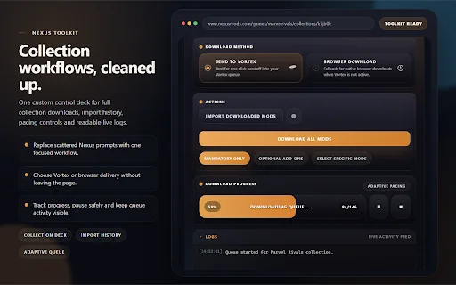 NexusMods Bypass: Speed Up Your Mod Downloads – Chrome Extension - Screenshot 1