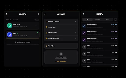 0xio Wallet ডাউনলোড করুন – Octra নেটওয়ার্কের জন্য সেরা ওয়ালেট - Screenshot 2