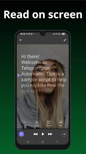 Teleprompter Automatic ডাউনলোড করুন – ভিডিও স্ক্রিপ্ট পড়ুন সহজেই - Screenshot 5