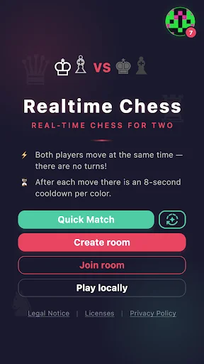Realtime Chess ডাউনলোড করুন – অনলাইন PvP ও স্মার্ট AI সহ দ্রুত দাবা - Screenshot 1