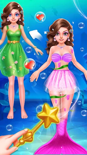 Princess Mermaid Tale Makeover ডাউনলোড করুন – জাদুকরী রূপসজ্জা - Screenshot 8