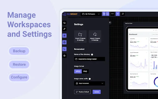 Responsive Website Testing Toolkit ডাউনলোড করুন – সেরা ভিউপোর্ট সিমুলেটর - Screenshot 3