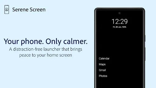 Serene: Minimalist Launcher ডাউনলোড করুন – ফোকাস বাড়ান - Screenshot 1