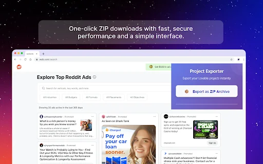 Lovable.dev Project Downloader – জিপ ফাইল হিসেবে ডাউনলোড করুন - Screenshot 2