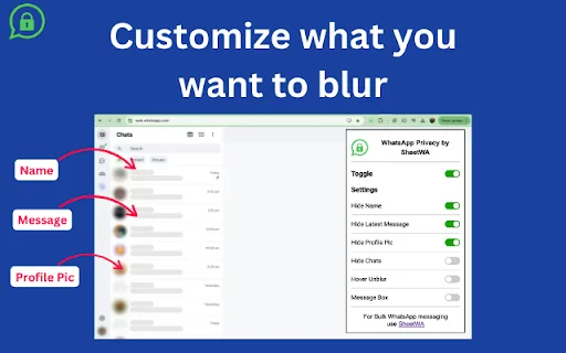 WhatsApp Web Privacy Extension ডাউনলোড করুন – সেরা প্রাইভেসি টুল - Screenshot 1