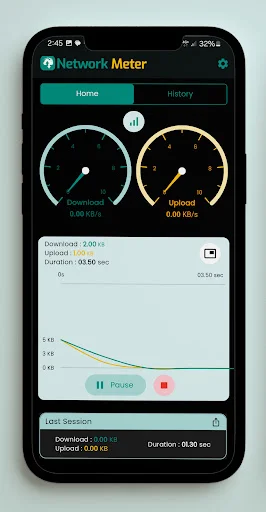 Network Meter ডাউনলোড করুন – রিয়েল-টাইম ইন্টারনেট স্পিড ও ডেটা ট্র্যাকার - Screenshot 8