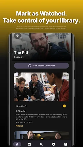 UpNext TV Series Manager ডাউনলোড করুন – সেরা টিভি শো ট্র্যাকার - Screenshot 5