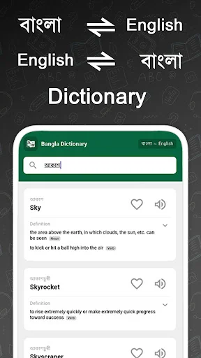 Bangla Dictionary ডাউনলোড করুন – ইংরেজি থেকে বাংলা দ্রুত অনুবাদ - Screenshot 1