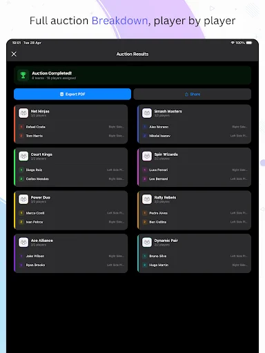 Auction League অ্যাপ ডাউনলোড করুন – লাইভ স্পোর্টস অকশন ম্যানেজমেন্ট - Screenshot 11