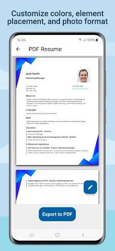 Resume Builder – CV Maker PDF ডাউনলোড করুন – সেরা সিভি তৈরি করুন - Screenshot 3