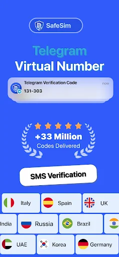 SafeSim ডাউনলোড করুন – ভার্চুয়াল নম্বর ও SMS ভেরিফিকেশন - Screenshot 5