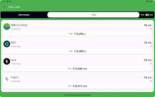 Remit Saver KSA ডাউনলোড করুন – সেরা রেমিট্যান্স রেট খুঁজুন - Screenshot 15