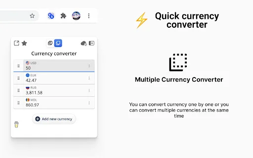QuickCConverter ডাউনলোড করুন – দ্রুততম কারেন্সি কনভার্টার এক্সটেনশন - Screenshot 2