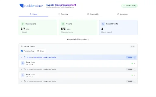 RudderStack Assistant ডাউনলোড করুন – ইভেন্ট মনিটরিং ও ডিবাগিং টুল - Screenshot 1