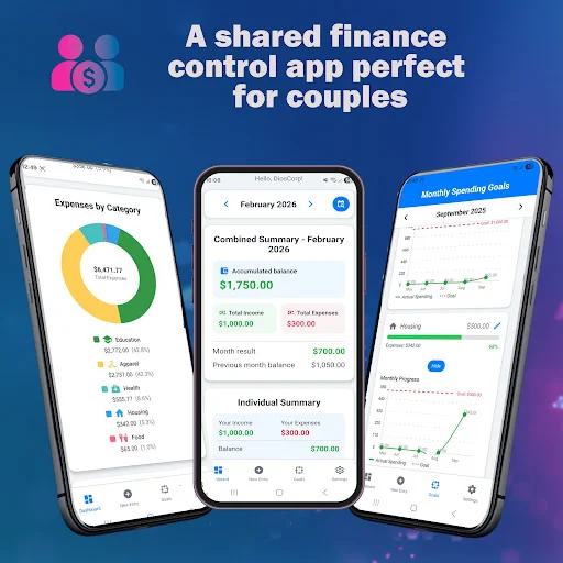 Couple Finance ডাউনলোড করুন – দম্পতিদের জন্য সেরা খরচ ট্র্যাকার - Screenshot 1