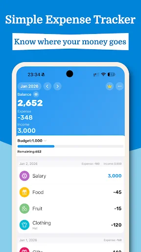Expense Tracker: EasyBudget ডাউনলোড করুন – সেরা বাজেট প্ল্যানার - Screenshot 1