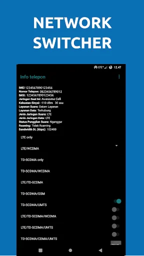 4G LTE Switcher 2 ডাউনলোড করুন – নেটওয়ার্ক সেটিংস পরিবর্তন করুন - Screenshot 4