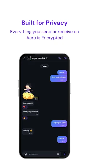 Aero Messenger ডাউনলোড করুন – দ্রুত এবং নিরাপদ যোগাযোগ অ্যাপ - Screenshot 2