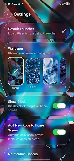 Liquid Glass – iOS 26 Launcher ডাউনলোড করুন – সেরা অ্যান্ড্রয়েড কাস্টমাইজেশন - Screenshot 2