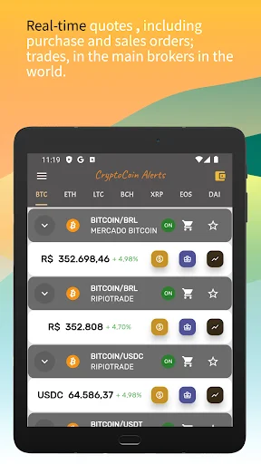 Cryptocoin Alerts ডাউনলোড করুন – ক্রিপ্টোকারেন্সি প্রাইস অ্যালার্ট - Screenshot 9