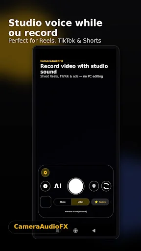 CameraAudioFX: AI Vocal FX ডাউনলোড করুন – সেরা এআই ভোকাল ইফেক্ট - Screenshot 1
