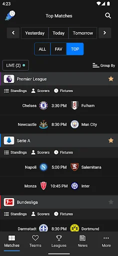 Jdwal – Soccer Simply ডাউনলোড করুন – লাইভ স্কোর ও ফুটবল আপডেট - Screenshot 3