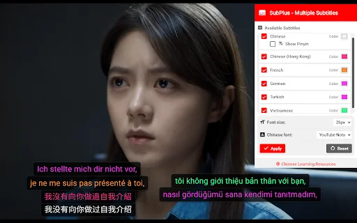 SubPlus – YouTube-এ একসাথে একাধিক সাবটাইটেল দেখার সেরা উপায় - Screenshot 3