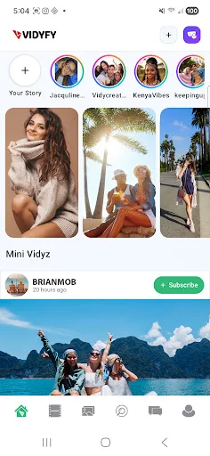 Vidyfy ডাউনলোড করুন – ভিডিও তৈরি ও শেয়ার করুন সেরা সোশ্যাল অ্যাপে - Screenshot 1