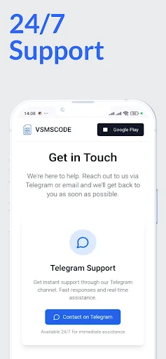 VSms Code ডাউনলোড করুন – নিরাপদ অনলাইন এসএমএস ভেরিফিকেশন - Screenshot 3