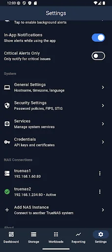 NASDeck – TrueNAS সার্ভার নিয়ন্ত্রণ ও মনিটর করুন দ্রুত - Screenshot 8