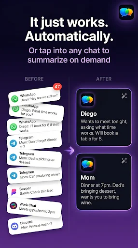 AI Notifications ডাউনলোড করুন – চ্যাট নোটিফিকেশন সারাংশ পান - Screenshot 4