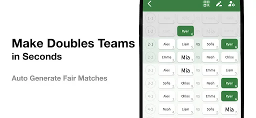 Doubles Team Generator ডাউনলোড করুন – দ্রুত ফেয়ার টিম তৈরি করুন - Screenshot 1