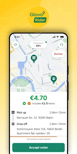 Glovo Rider ডাউনলোড করুন – ডেলিভারি দিয়ে আয় করুন সহজেই - Screenshot 1
