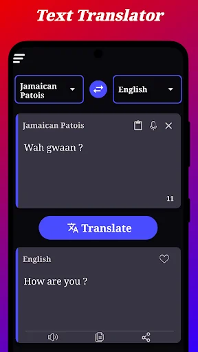 Jamaican Patois Translator ডাউনলোড করুন – সব ভাষার অনুবাদ - Screenshot 3