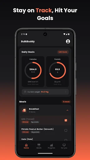 BulkBuddy ডাউনলোড করুন – জিম ওয়ার্কআউট ও ডায়েট ট্র্যাকার অ্যাপ - Screenshot 3