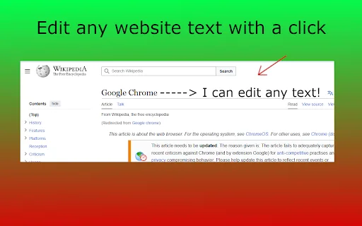 Edit Website – আপনার ব্রাউজারে যেকোনো ওয়েবসাইট এডিট করুন সহজেই - Screenshot 1