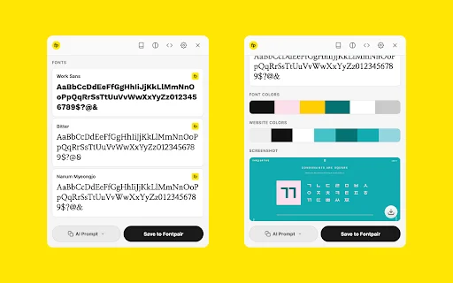 Fontpair ডাউনলোড করুন – যেকোনো ওয়েবসাইটের ফন্ট ও কালার শনাক্ত করুন - Screenshot 1