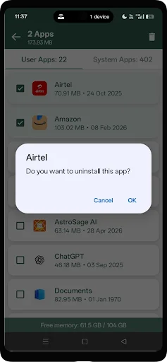 Uninstall Apps – App Remover ডাউনলোড করুন – দ্রুত অ্যাপ আনইনস্টল - Screenshot 3