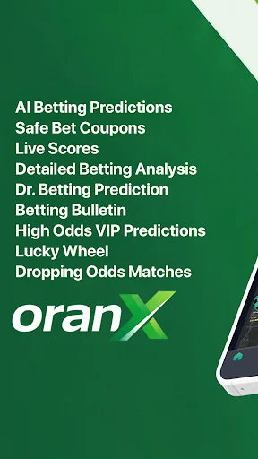 Oranx: Betting Tips ডাউনলোড করুন – AI ভিত্তিক সঠিক প্রেডিকশন - Screenshot 1