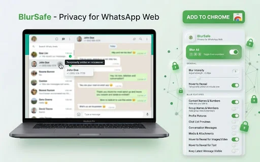 BlurSafe for WhatsApp ডাউনলোড করুন – গোপনীয়তা রক্ষা করুন - Screenshot 1
