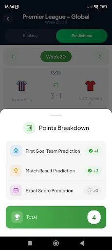 Skore Football Prediction ডাউনলোড করুন – বন্ধুদের সাথে স্কোর প্রেডিকশন - Screenshot 5
