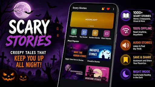 Scary Stories ডাউনলোড করুন – ভয়ের গল্প ও ক্রিপিপাস্তা অফলাইনে পড়ুন - Screenshot 1