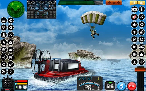 US Army Hovercraft Simulator ডাউনলোড করুন – সেরা মিলিটারী গেম - Screenshot 4