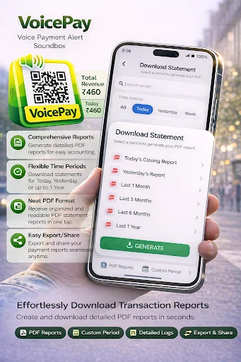 Alert Voice Pay UPI Soundbox ডাউনলোড করুন – রিয়েল-টাইম পেমেন্ট অ্যালার্ট - Screenshot 5