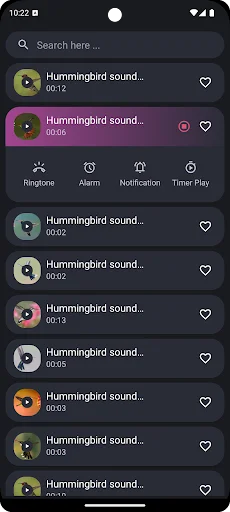 Hummingbird Sounds ডাউনলোড করুন – সেরা বার্ড রিংটোন ও সাউন্ড ক্লিপ - Screenshot 2