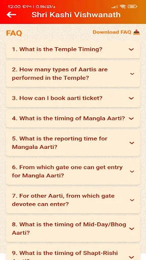 Shri Kashi Vishwanath Temple অ্যাপ ডাউনলোড করুন – আরতি বুকিং - Screenshot 13