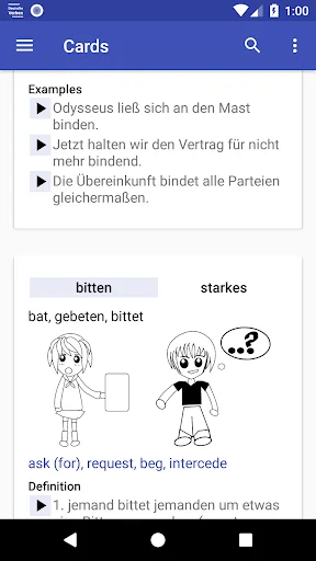 Deutsche Verben ডাউনলোড করুন – জার্মান ভার্ব শেখার সেরা অ্যাপ - Screenshot 5