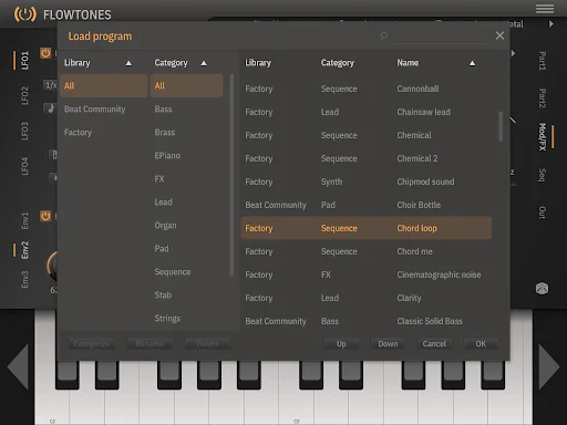 Flowtones ডাউনলোড করুন – অ্যান্ড্রয়েডের সেরা ভার্চুয়াল অ্যানালগ সিন্থেসাইজার - Screenshot 4